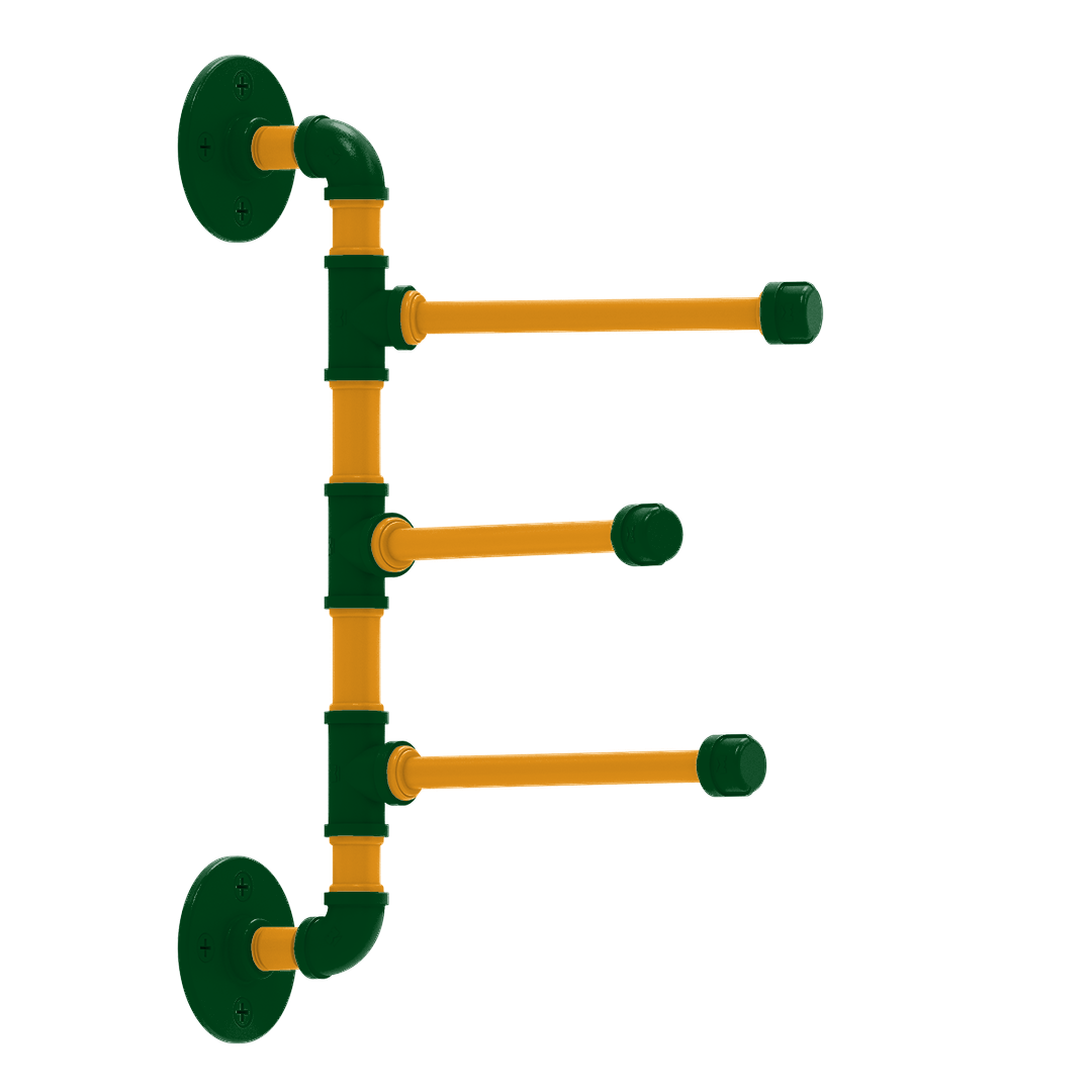 Hardwood Collection 3 Swing Arm Vertical Towel Bar Utah Edition