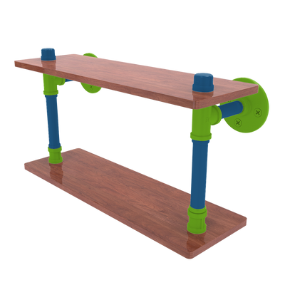 Hardwood Collection Wood Double Shelf Minnesota Edition