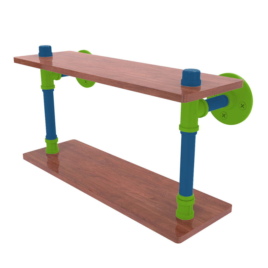 Hardwood Collection Wood Double Shelf Minnesota Edition