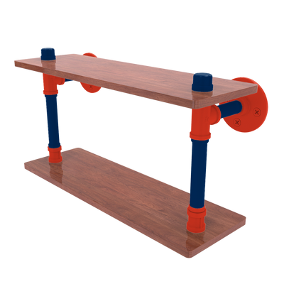 Hardwood Collection Wood Double Shelf Oklahoma City Edition
