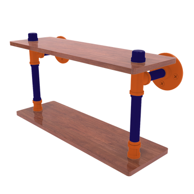Hardwood Collection Wood Double Shelf Phoenix Edition