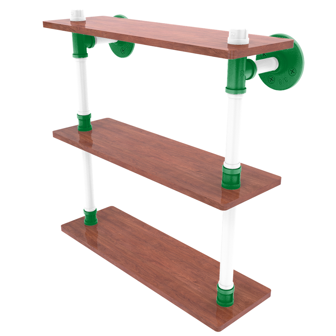 Hardwood Collection Ironwood Triple Shelf Boston Edition
