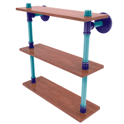 Hardwood Collection Ironwood Triple Shelf Charlotte Edition