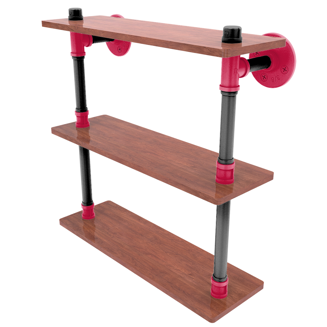 Hardwood Collection Ironwood Triple Shelf Houston Edition