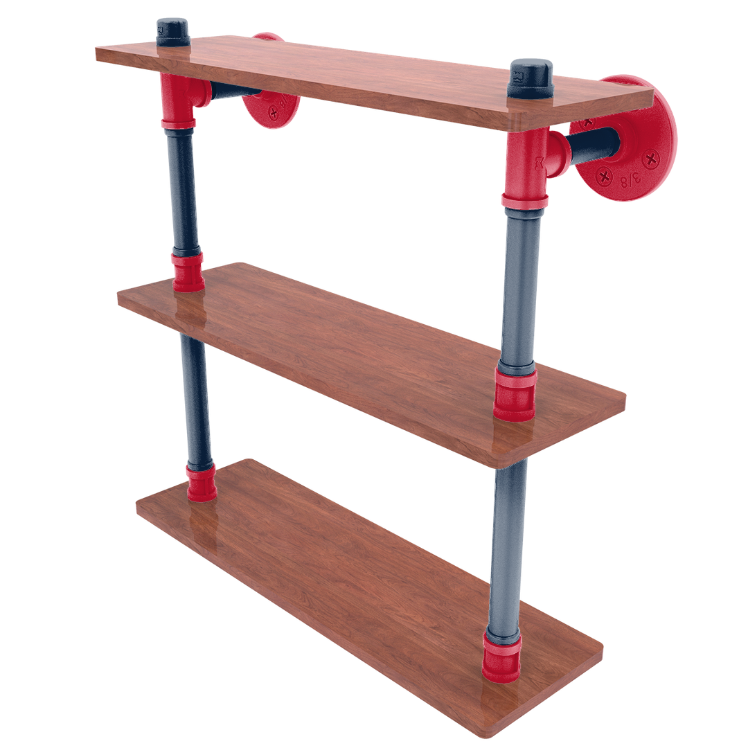 Hardwood Collection Ironwood Triple Shelf New Orleans Edition