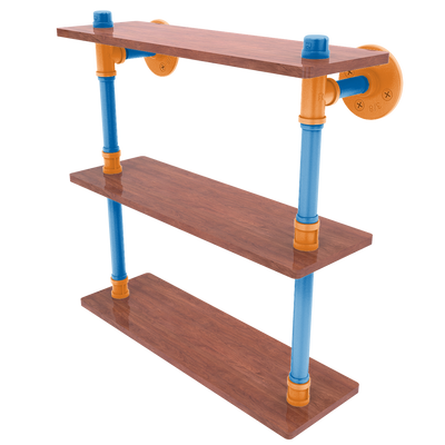 Hardwood Collection Ironwood Triple Shelf New York Edition