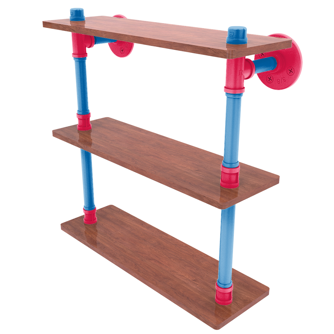 Hardwood Collection Ironwood Triple Shelf Philadelphia Edition