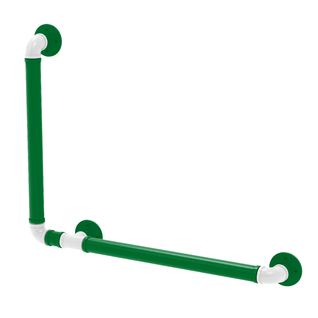 Hardwood Collection 90 Degree Grab Bar Left Hand Boston Edition