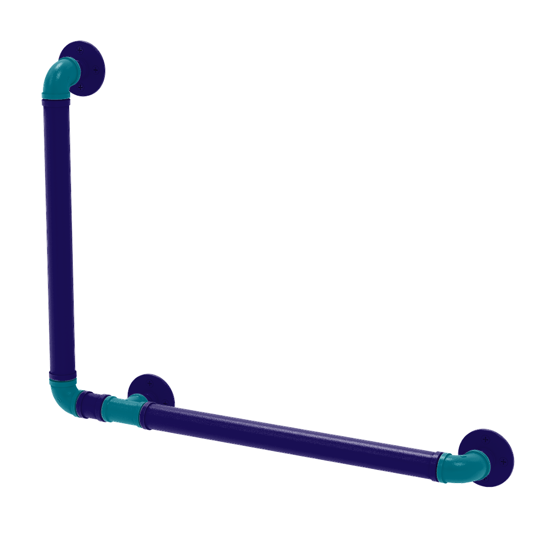 Hardwood Collection 90 Degree Grab Bar Left Hand Charlotte Edition