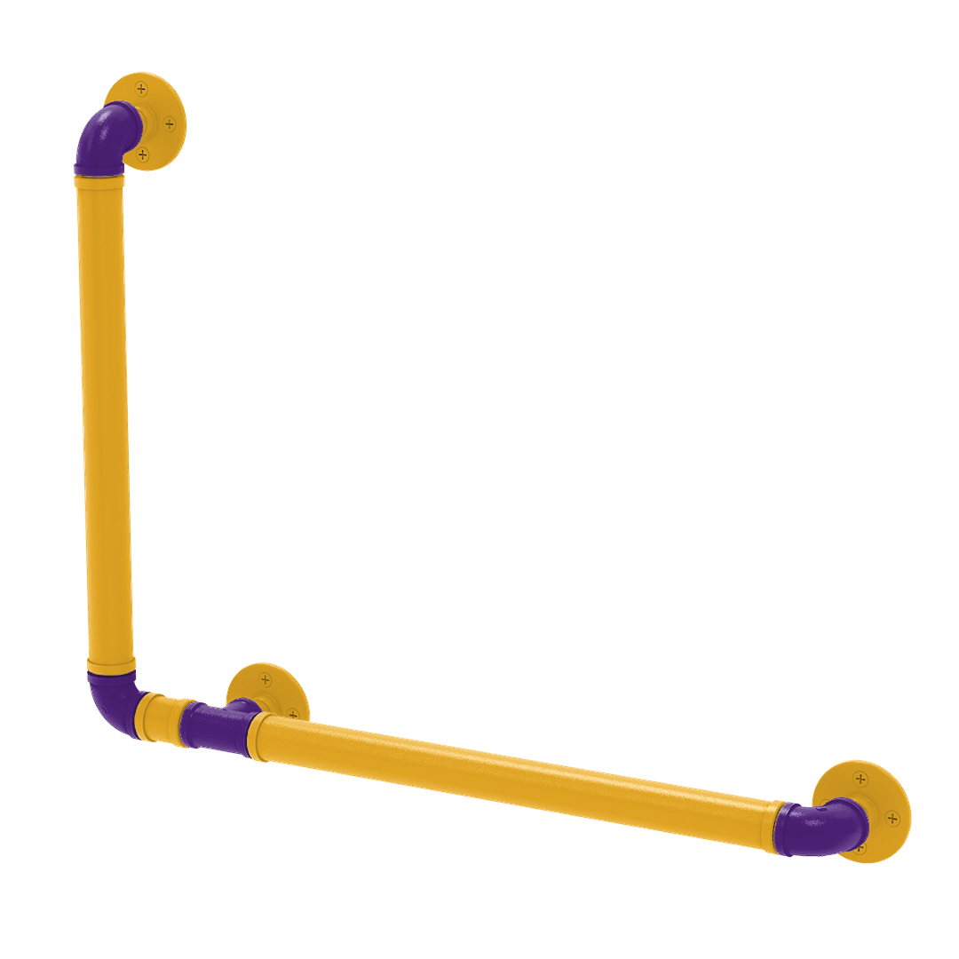 Hardwood Collection 90 Degree Grab Bar Left Hand Los Angeles Hollywood Edition