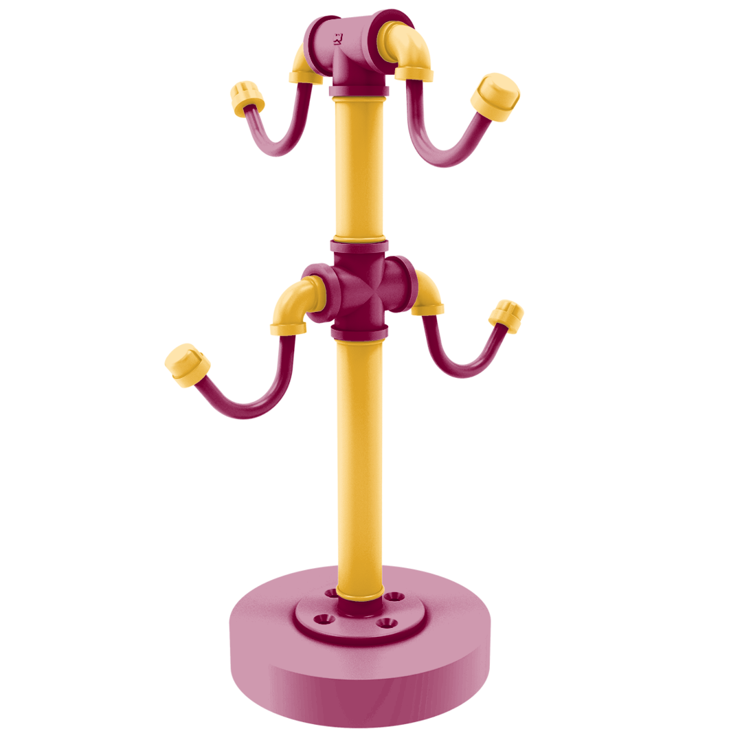 Hardwood Collection Countertop 4 Coffee Mug Holder Cleveland Edition