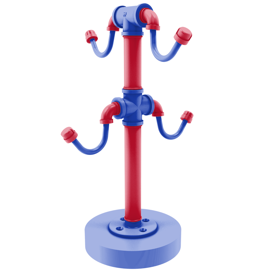 Hardwood Collection Countertop 4 Coffee Mug Holder Detroit Edition