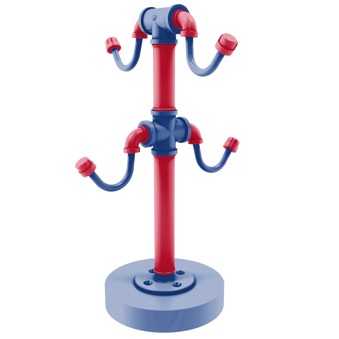 Hardwood Collection Countertop 4 Coffee Mug Holder Los Angeles Coastline Edition