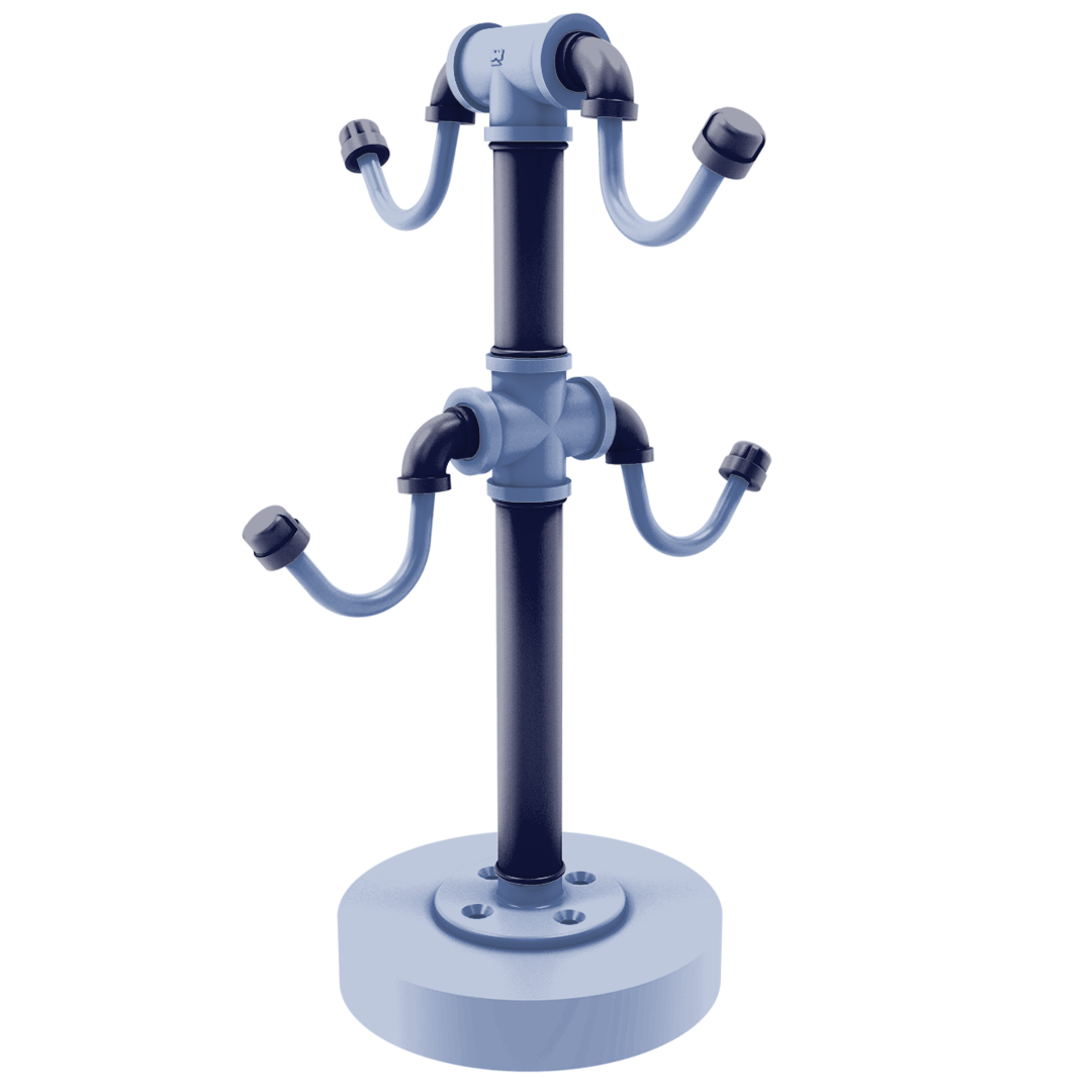 Hardwood Collection Countertop 4 Coffee Mug Holder Memphis Edition