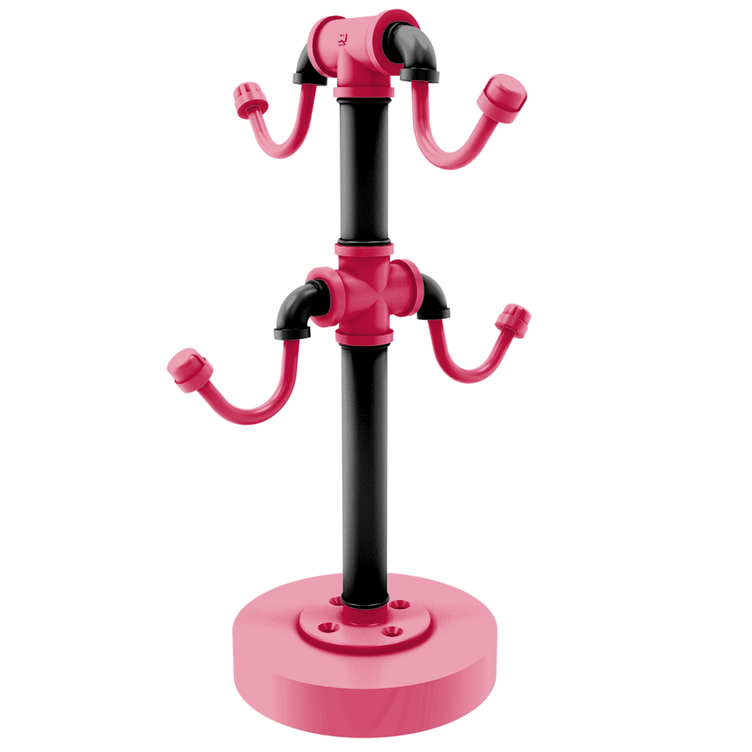 Hardwood Collection Countertop 4 Coffee Mug Holder Toronto Edition