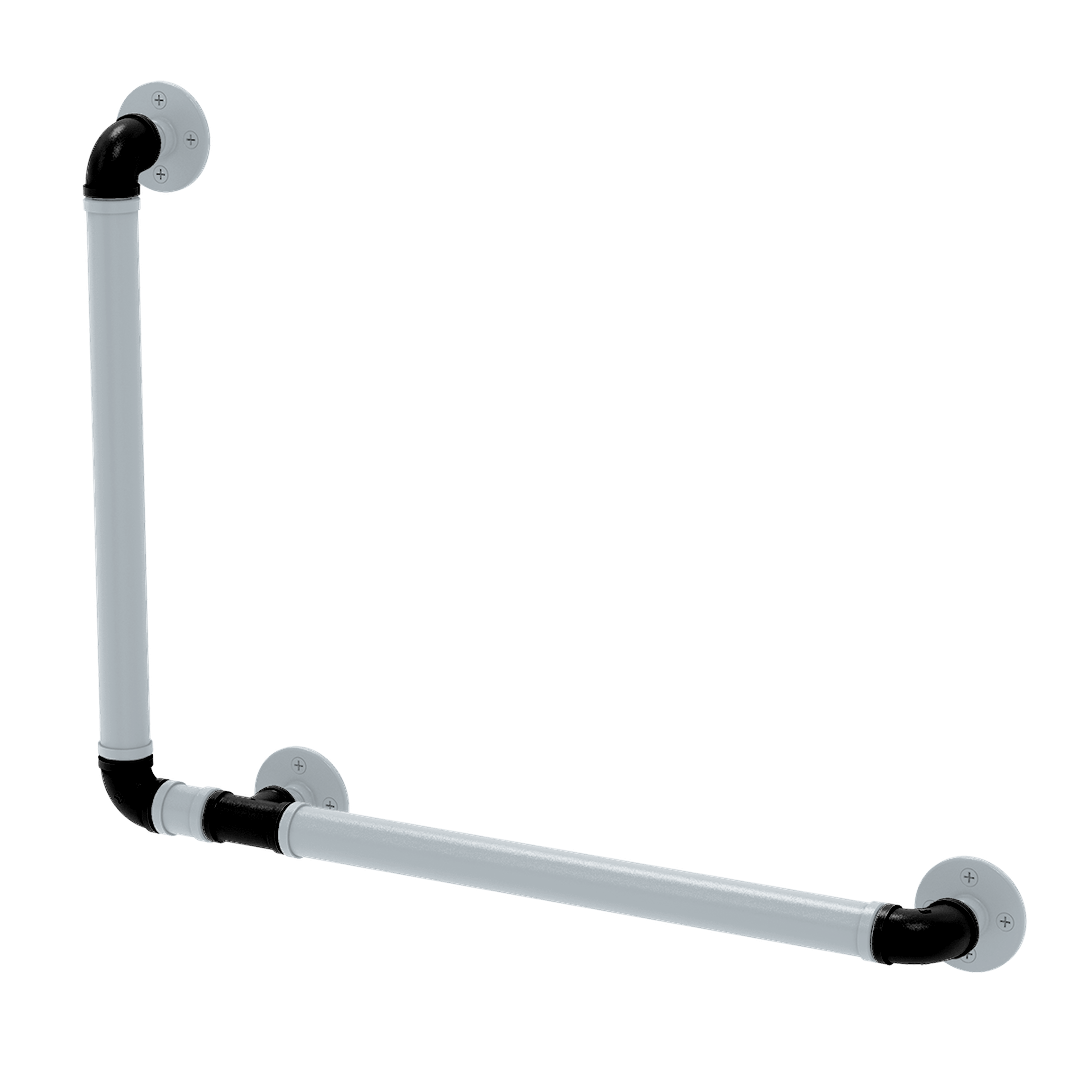 Hardwood Collection 90 Degree Grab Bar Left Hand San Antonio Edition