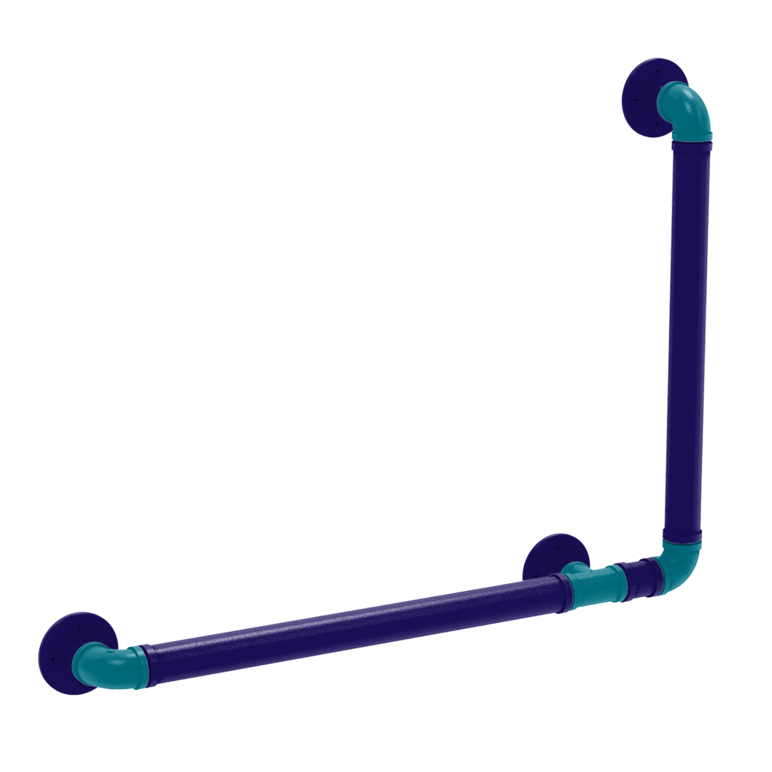 Hardwood Collection 90 Degree Grab Bar Right Hand Charlotte Edition