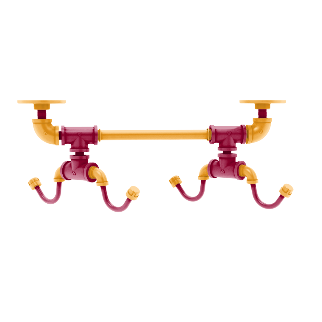 Hardwood Collection Under Cabinet 4 Coffee Mug Rack Miami Edition