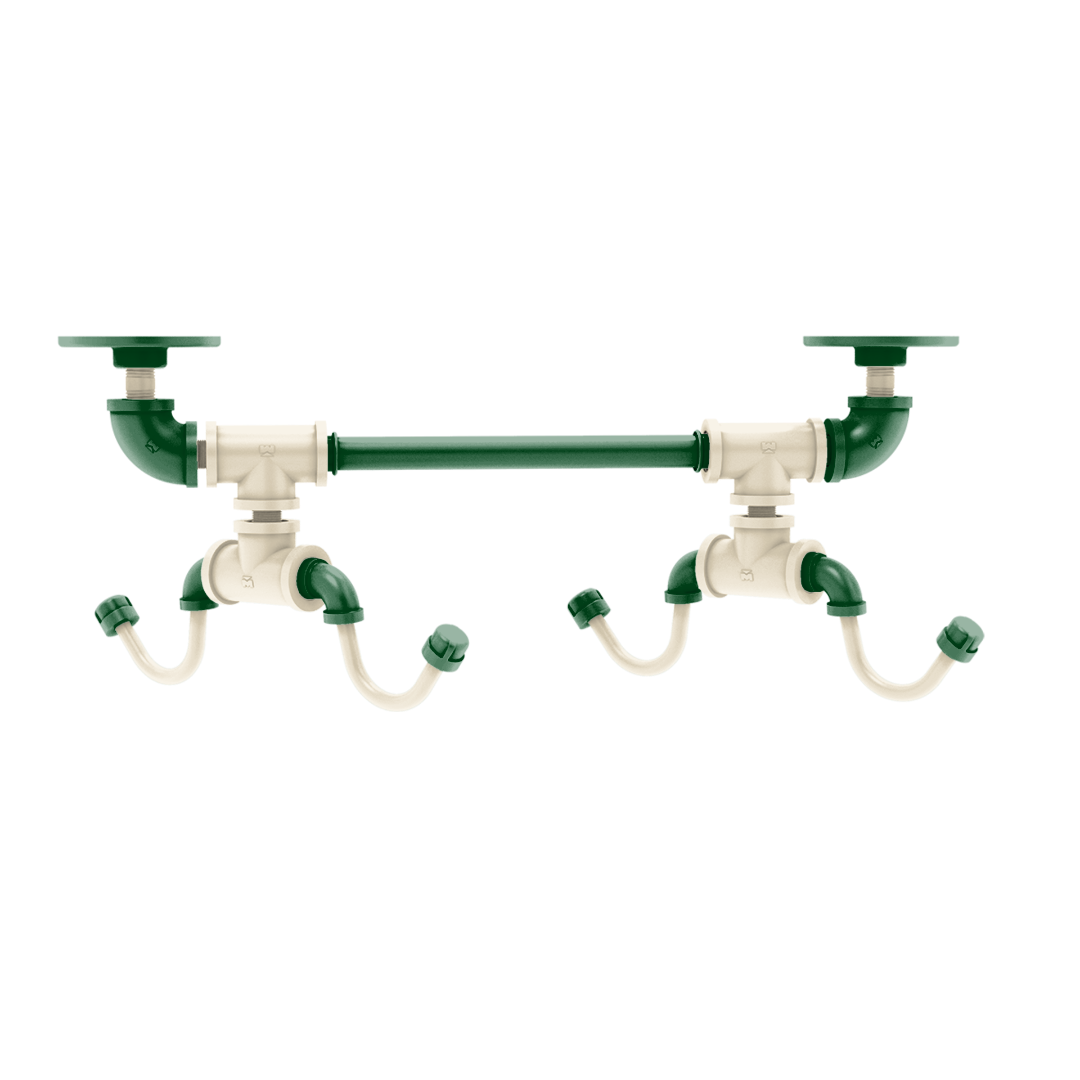 Hardwood Collection Under Cabinet 4 Coffee Mug Rack Milwaukee Edition