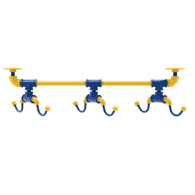 Hardwood Collection Under Cabinet 6 Coffee Mug Rack Golden State Edition