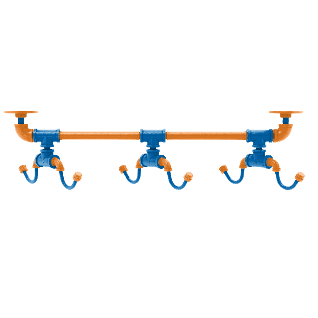 Hardwood Collection Under Cabinet 6 Coffee Mug Rack New York Edition