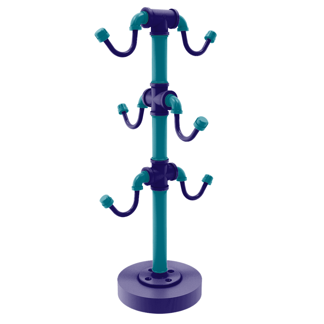 Hardwood Collection Countertop 6 Coffee Mug Holder Charlotte Edition