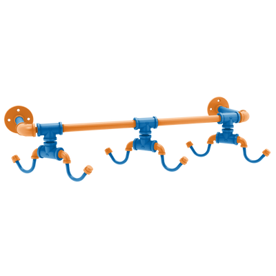 Hardwood Collection Wall Mounted 6 Coffee Mug Rack New York Edition