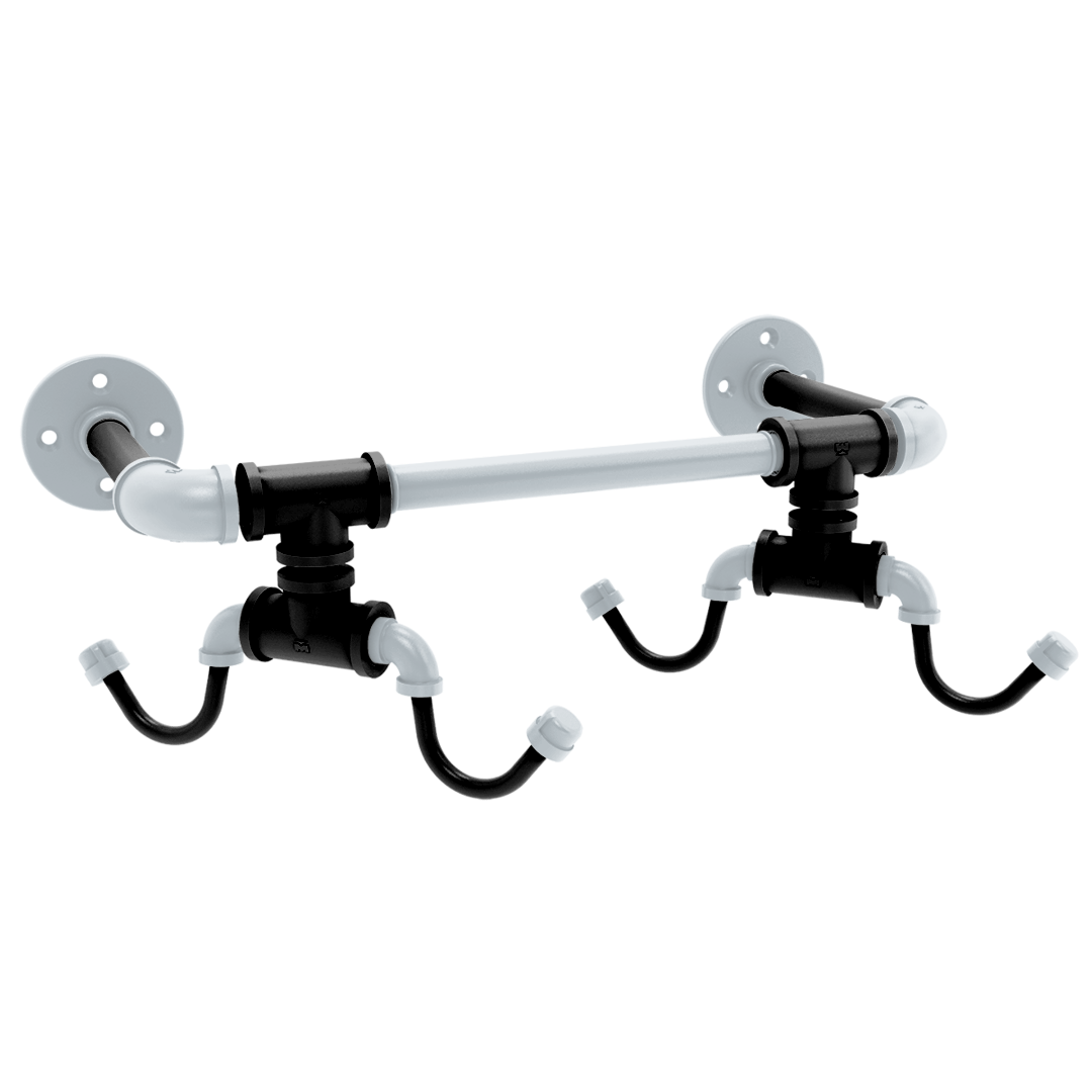 Hardwood Collection Wall Mounted 4 Coffee Mug Rack San Antonio Edition