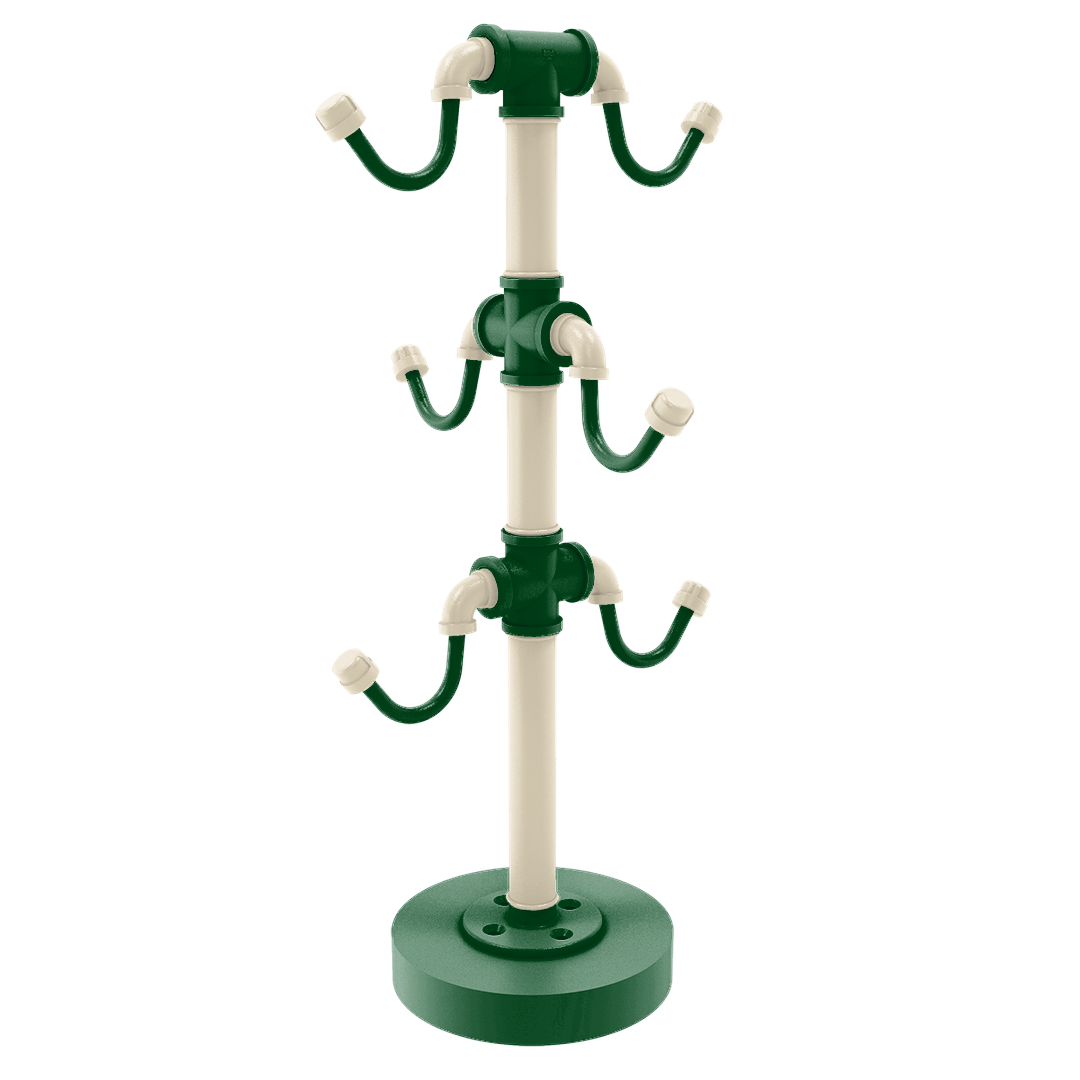 Hardwood Collection Countertop 6 Coffee Mug Holder Milwaukee Edition