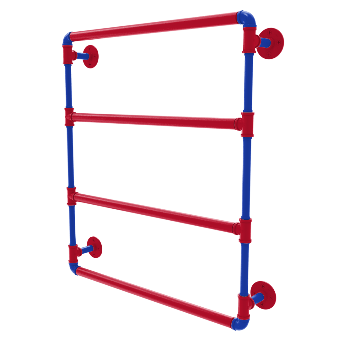 Hardwood Collection Wall Mounted Ladder Towel Bar Detroit Edition