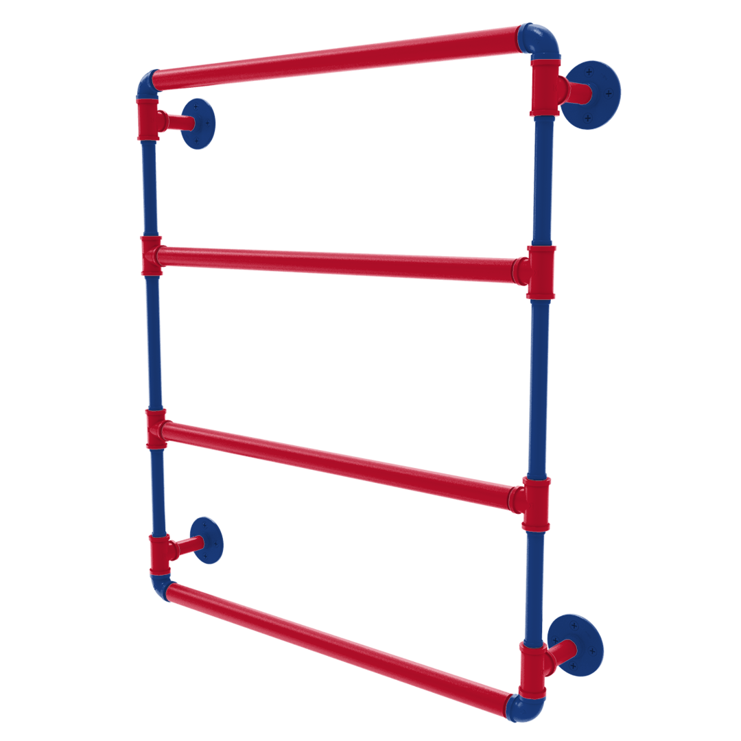Hardwood Collection Wall Mounted Ladder Towel Bar Los Angeles Coastline Edition