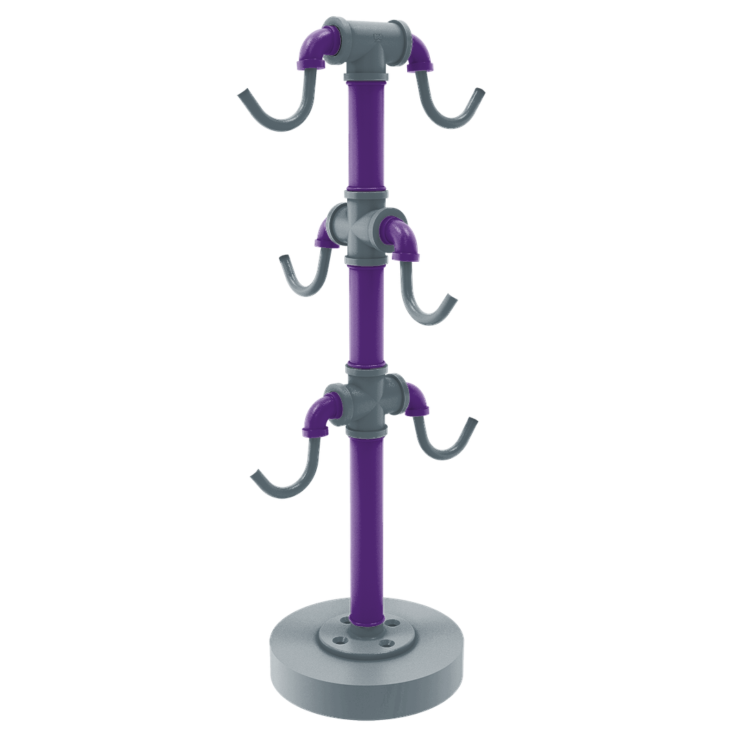 Hardwood Collection Countertop 6 Coffee Mug Holder Sacramento Edition