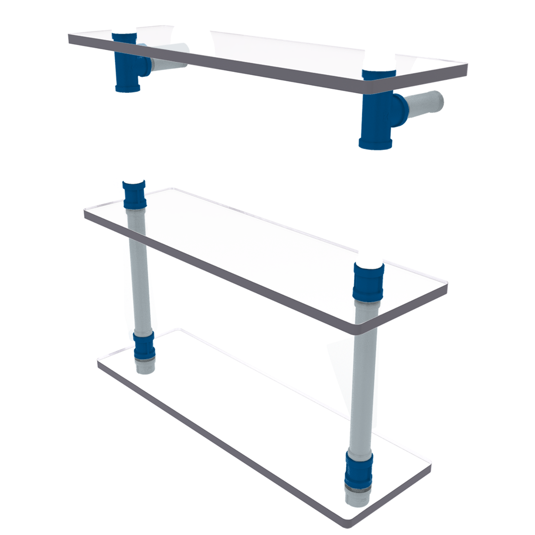 Hardwood Collection Triple Glass Shelf Dallas Edition