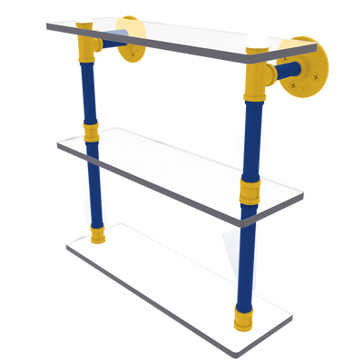 Hardwood Collection Triple Glass Shelf Golden State Edition