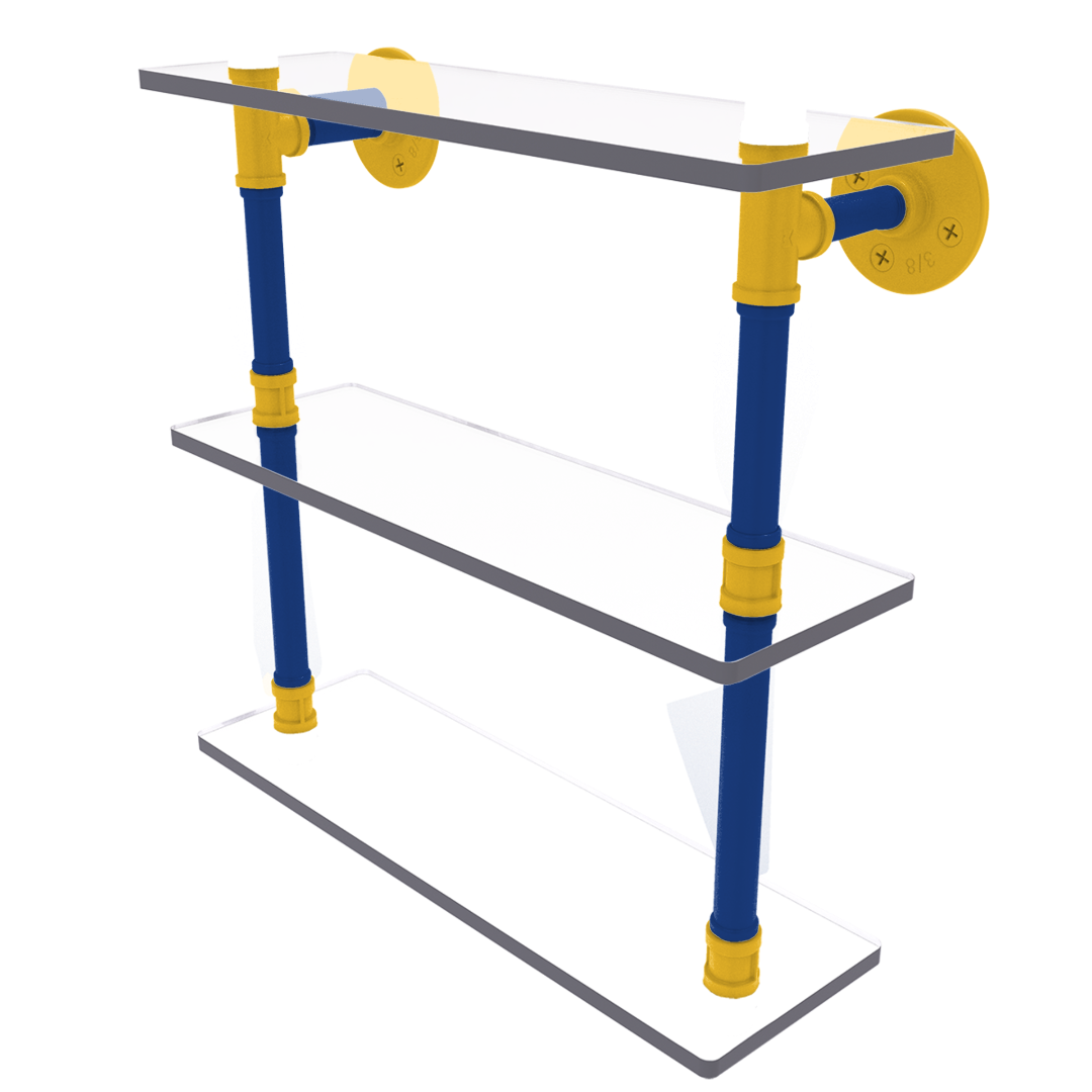 Hardwood Collection Triple Glass Shelf Golden State Edition