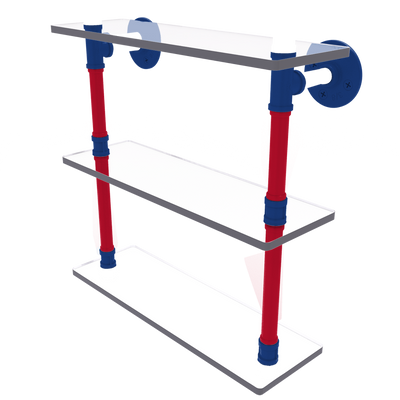 Hardwood Collection Triple Glass Shelf Los Angeles Coastline Edition