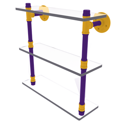 Hardwood Collection Triple Glass Shelf Los Angeles Hollywood Edition