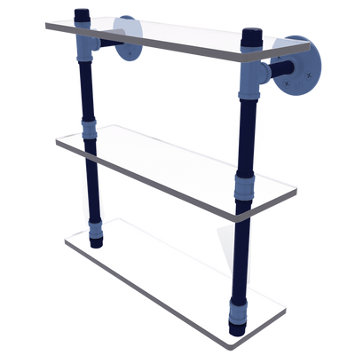 Hardwood Collection Triple Glass Shelf Memphis Edition