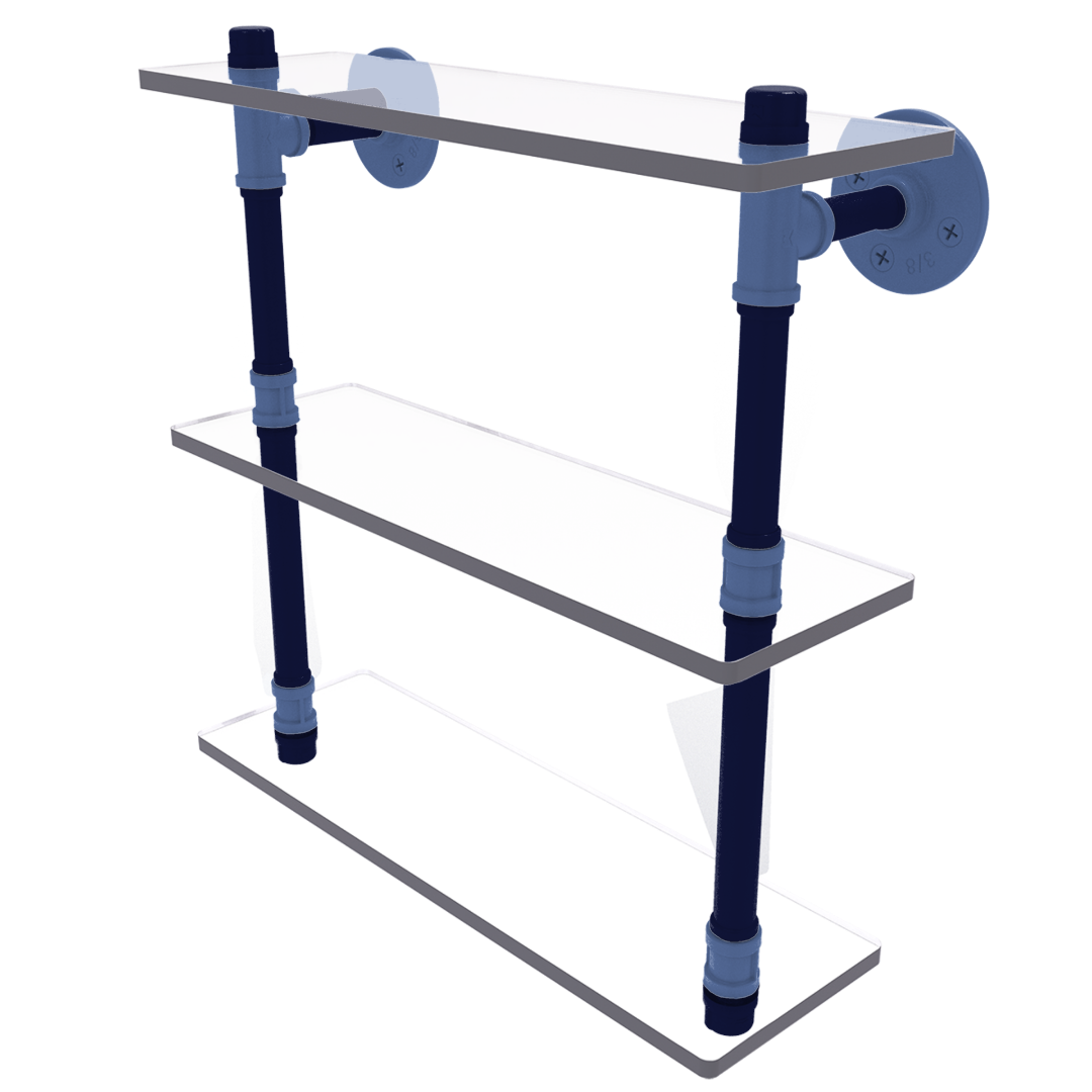 Hardwood Collection Triple Glass Shelf Memphis Edition