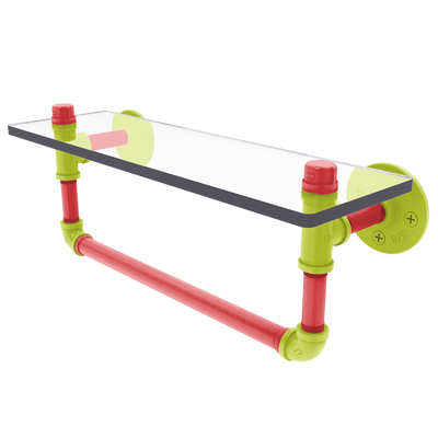 Hardwood Collection Glass Shelf with Towel Bar Atlanta Edition