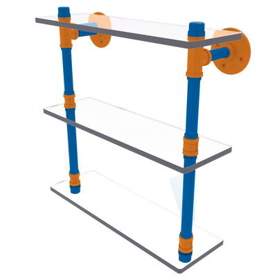 Hardwood Collection Triple Glass Shelf New York Edition