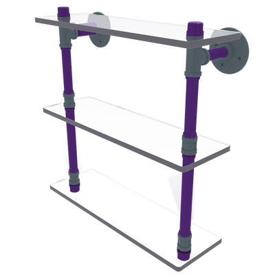 Hardwood Collection Triple Glass Shelf Sacramento Edition