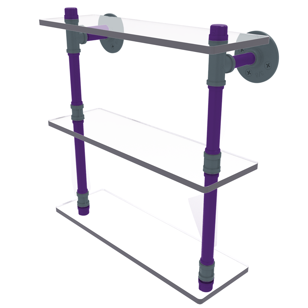 Hardwood Collection Triple Glass Shelf Sacramento Edition