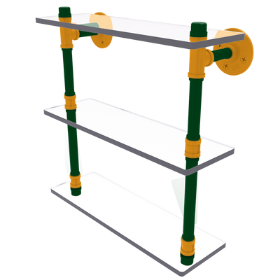 Hardwood Collection Triple Glass Shelf Utah Edition