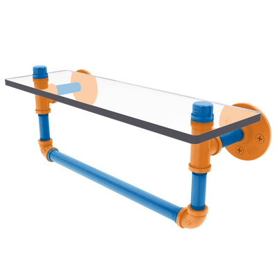 Hardwood Collection Glass Shelf with Towel Bar New York Edition
