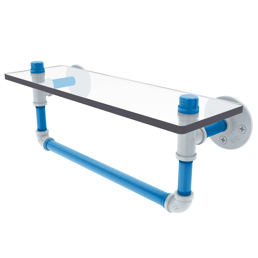 Hardwood Collection Glass Shelf with Towel Bar Orlando Edition