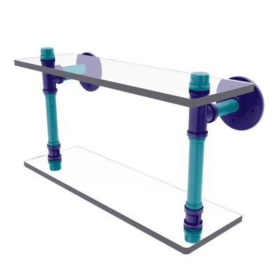 Hardwood Collection Double Glass Shelf Charlotte Edition