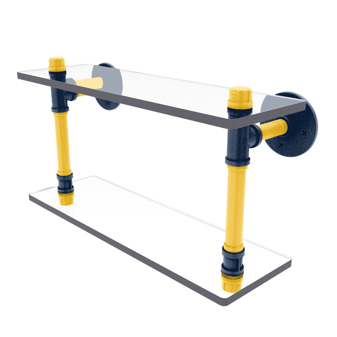 Hardwood Collection Double Glass Shelf Denver Edition