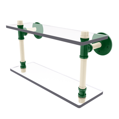 Hardwood Collection Double Glass Shelf Milwaukee Edition