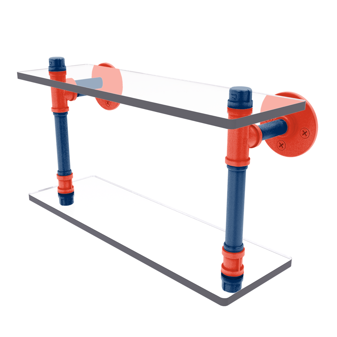 Hardwood Collection Double Glass Shelf Oklahoma City Edition